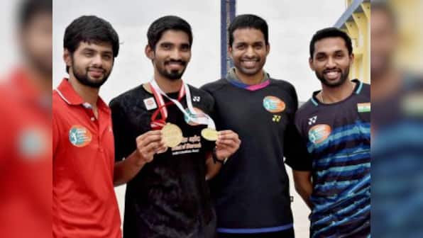 Kidambi Srikanth, B Sai Praneeth, HS Prannoy felicitated by Telangana governor