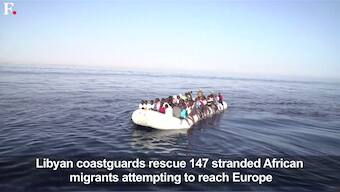 Watch: Libyan coastguard rescue 147 African migrants