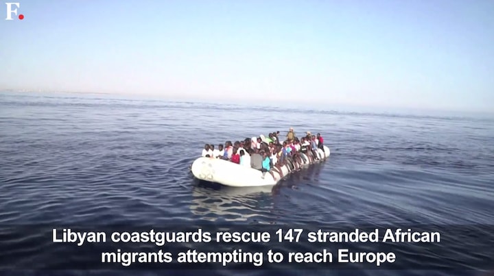 Watch: Libyan coastguard rescue 147 African migrants