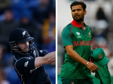 New Zealand captain Kane Williamson and Bangladesh captain Mashrafe Mortaza.