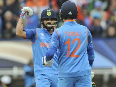 Virat Kohli and Yuvraj Singh powered India to a massive score of 319 in 48 overs. AP