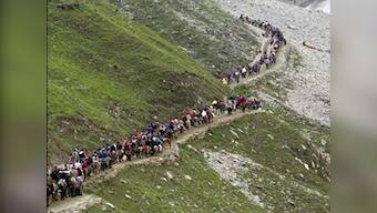 Amarnath yatra resumes from Pahalgam, Baltal after temporary suspension due to rain
