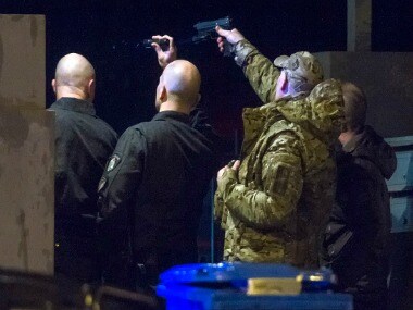 Australian Police during the siege in Brighton. Getty Images