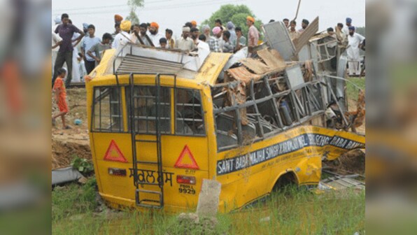 Uttar Pradesh: 22 die as bus catches fire in Bareilly after colliding with truck, several in critical condition