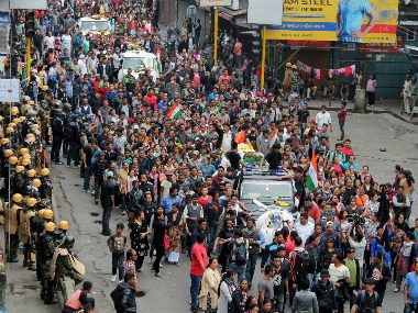 Darjeeling unrest: GJM supporters hold dharna, demand restoration of internet Darjeeling unrest: GJM supporters hold dharna, demand restoration of internet