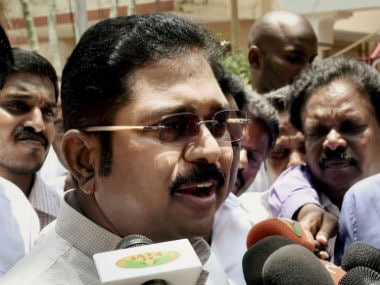 Image result for Minister Dindigul Srinivasan with TTV Dinakaran