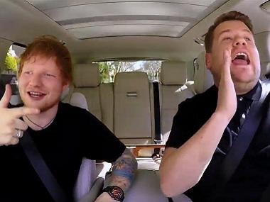Watch: Ed Sheeran, James Corden belt out 'Shape of You' in London on Carpool Karaoke Watch: Ed Sheeran, James Corden belt out 'Shape of You' in London on Carpool Karaoke