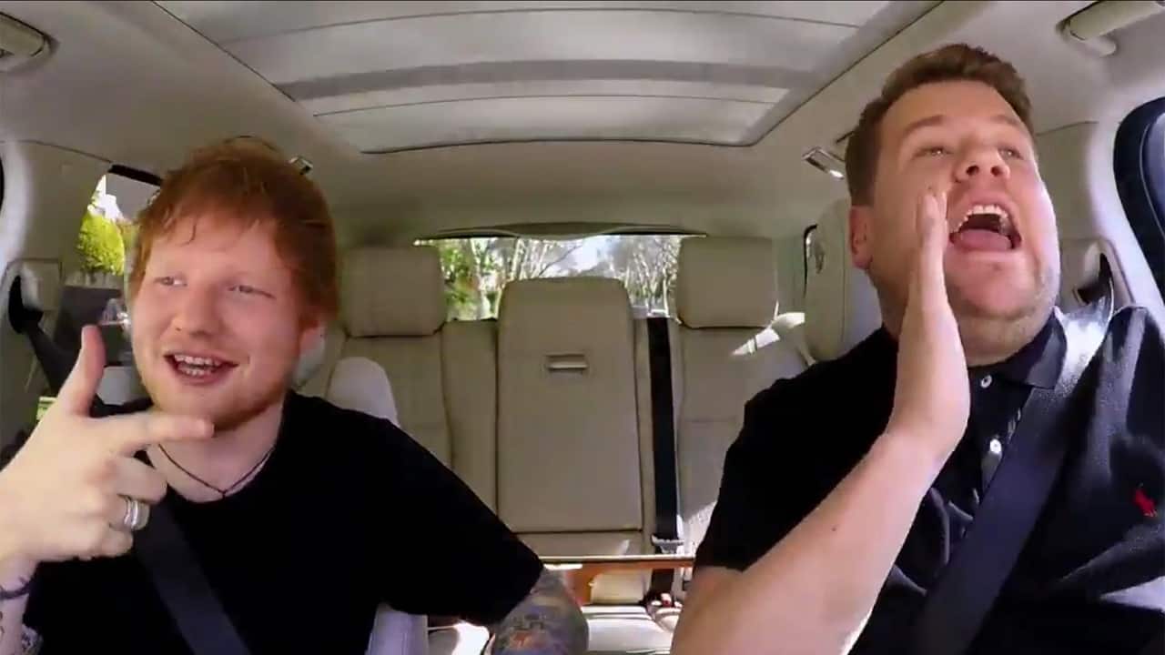 Watch Ed Sheeran, James Corden belt out 'Shape of You' in London on