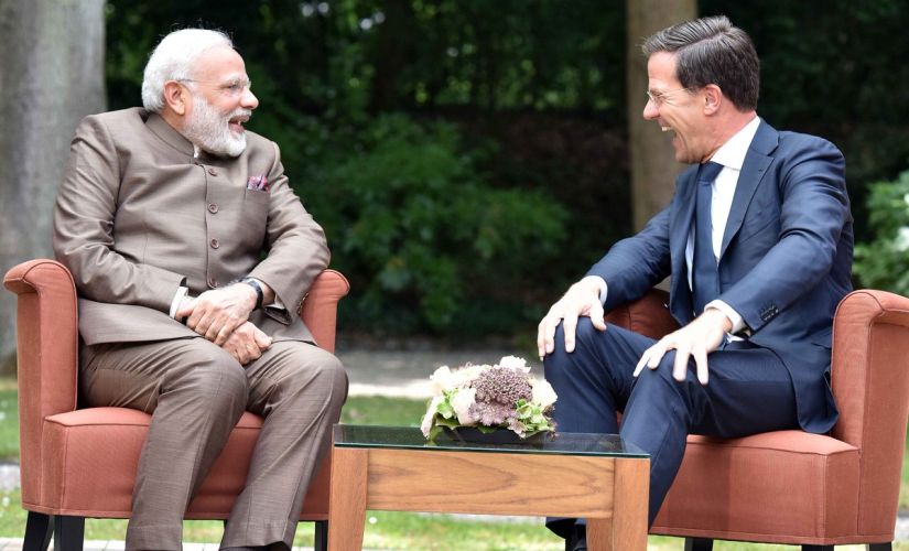 Prime Minister Narendra Modi met with his Dutch counterpart Mark Rutte on Tuesday. Twitter/@narendramodi