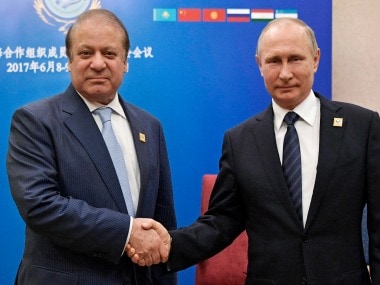 File image of Vladimir Putin and Nawaz Sharif. AP
