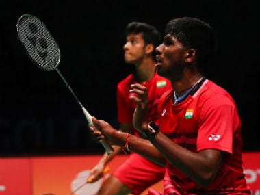 File photo of Chirag Shetty (L) and Satwiksairaj Rankireddy in action. AFP