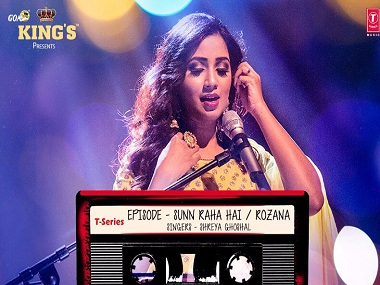 Shreya Ghoshal performs refreshing versions of 'Sunn Raha Hai' and 'Rozana' in T-Series' Mixtape Shreya Ghoshal performs refreshing versions of 'Sunn Raha Hai' and 'Rozana' in T-Series' Mixtape