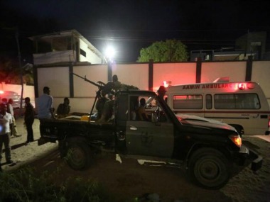Somalia bombing: At least 18 dead in Mogadishu, 20 others held hostage by Al-Shabaab militants Somalia bombing: At least 18 dead in Mogadishu, 20 others held hostage by Al-Shabaab militants