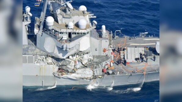 US warship collides with merchant vessel in Japan; three injured, seven missing