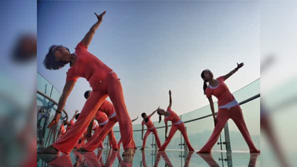 International Yoga Day: Record 10,000 people participate in event in China's largest ever congregation