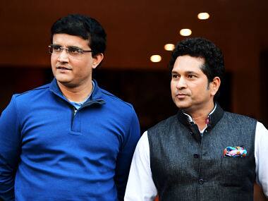 Former Indian cricketers Sachin Tendulkar and Sourav Ganguly in this file photo. AFP 