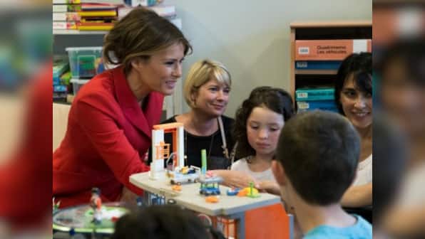Melanie Trump begins two-day Paris trip with visit to Necklar pediatric hospital
