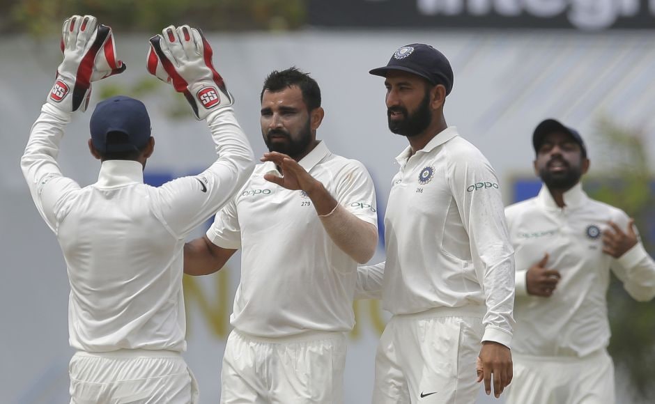 Set a daunting 550 to win, Sri Lanka lost their first wicket in the third over when India's Mohammed Shami bowled Upul Tharanga. AP Set a daunting 550 to win, Sri Lanka lost their first wicket in the third over when India's Mohammed Shami bowled Upul Tharanga. AP