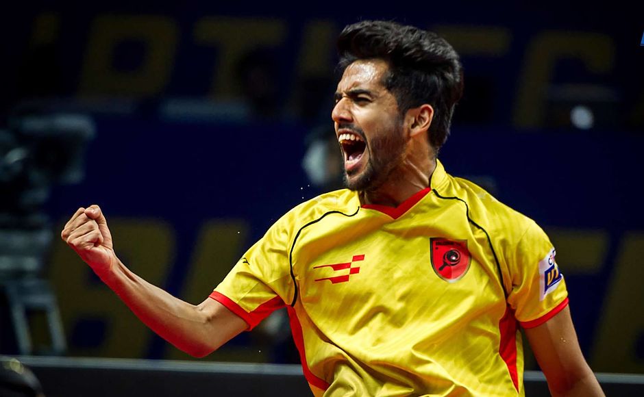 Ultimate Table Tennis 2017: Sanil Shetty, Wu Yang lead Falcons TTC to victory against Oilmax-Stag Yoddhas Ultimate Table Tennis 2017: Sanil Shetty, Wu Yang lead Falcons TTC to victory against Oilmax-Stag Yoddhas