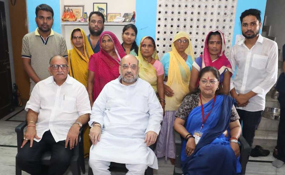 Amit Shah Has Lunch With Dalit Family To Mark End Of Three Day Rajasthan Tour Photos News Firstpost