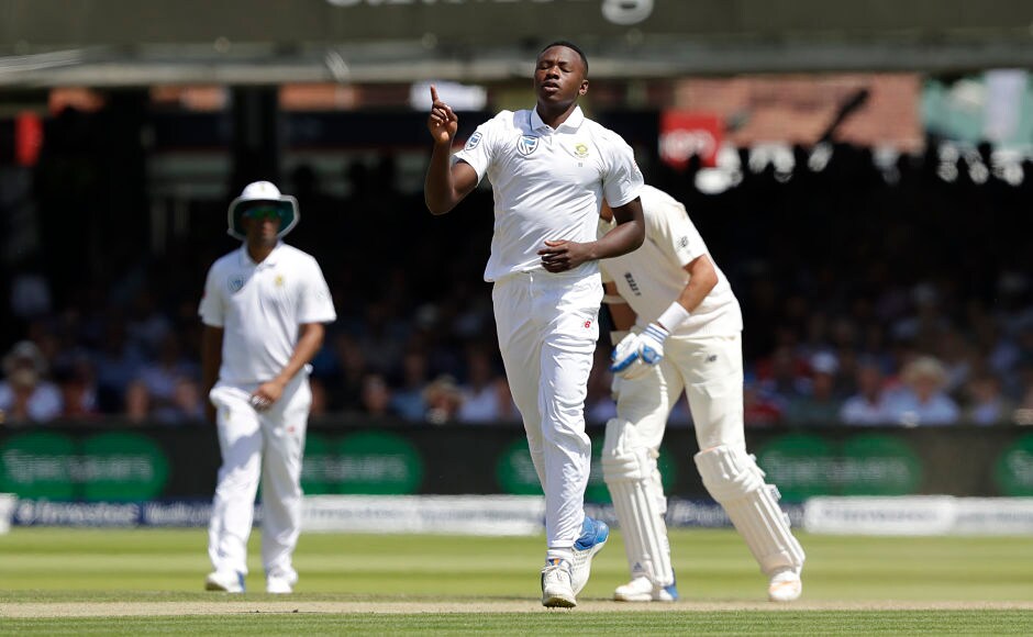Kagiso Rabada finally had reason to celebrate as he took out England's Moeen Ali before he could go on and make a century. AP