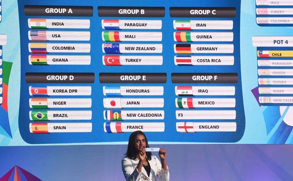 Indian badminton star PV Sindhu during the draw. Image courtesy: Twitter.com/@fifacom Indian badminton star PV Sindhu during the draw. Image courtesy: Twitter.com/@fifacom