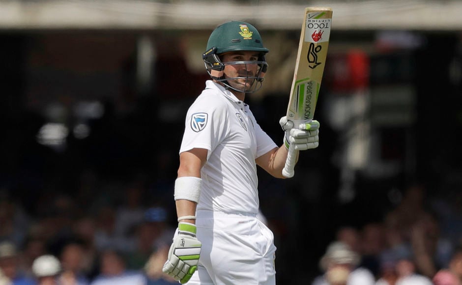 South Africa's stand-in captain Dean Elgar tried to bring some stability with a 72-run partnership with Hashim Amla. AP