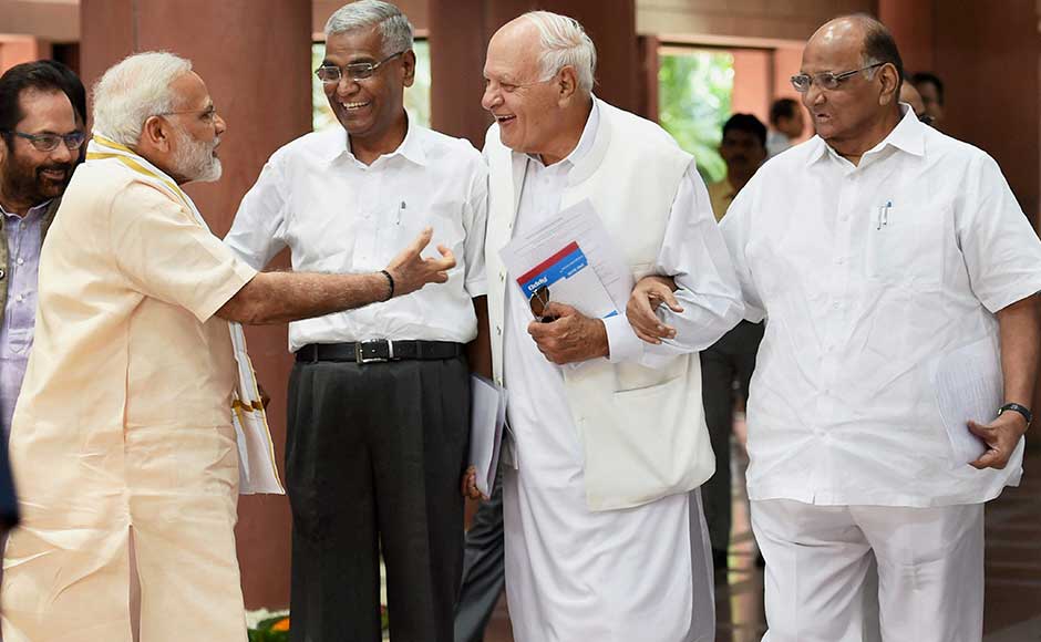 Among opposition leaders who attended the meeting were Ghulam Nabi Azad (Congress), Sharad Pawar (NCP), Sitaram Yechury (CPM), Mulayam Singh Yadav (SP), Farooq Abdullah (NC) and D Raja (CPI). PTI Among opposition leaders who attended the meeting were Ghulam Nabi Azad (Congress), Sharad Pawar (NCP), Sitaram Yechury (CPM), Mulayam Singh Yadav (SP), Farooq Abdullah (NC) and D Raja (CPI). PTI