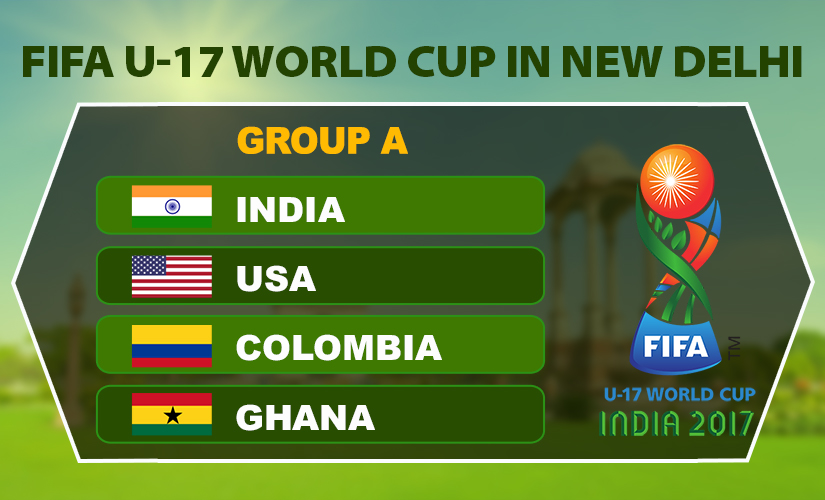 FIFA U-17 World Cup 2017: India take on USA, Colombia, Ghana in New Delhi's Jawaharlal Nehru Stadium FIFA U-17 World Cup 2017: India take on USA, Colombia, Ghana in New Delhi's Jawaharlal Nehru Stadium
