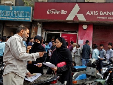 Axis Bank stock rises 4% after CEO & MD Shikha Sharma's tenure shortened. Reuters image.