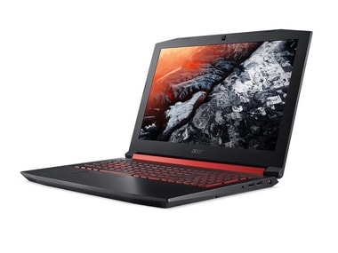 The Acer Nitro 5 comes with a red-backlit keyboard.