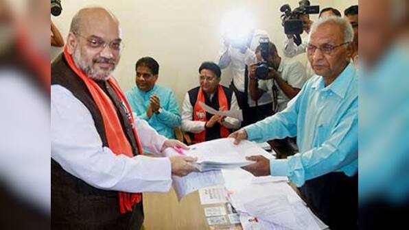 Rajya Sabha polls: BJP leaders Amit Shah, Smriti Irani and Balwantsinh Rajput file nominations
