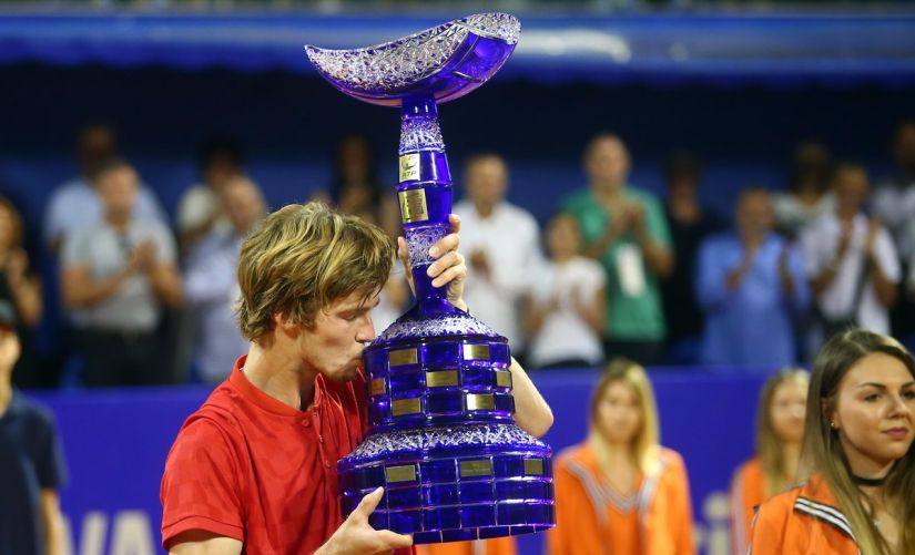 Andrey Rublev is the seventh lucky loser to win an ATP World Tour title and the first to do so since Rajeev Ram in Newport in 2009. Image courtesy: Twitter/@CroatiaOpenUmag