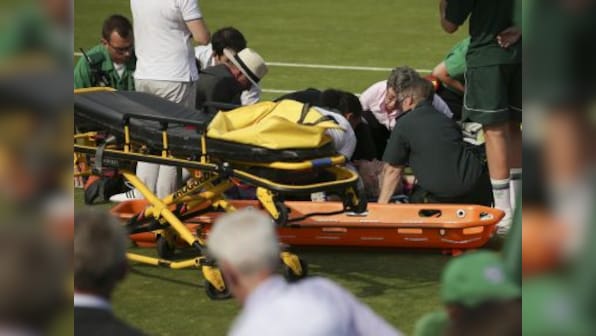 Wimbledon 2017: Bethanie Mattek-Sands taken to hospital after suffering horror knee injury