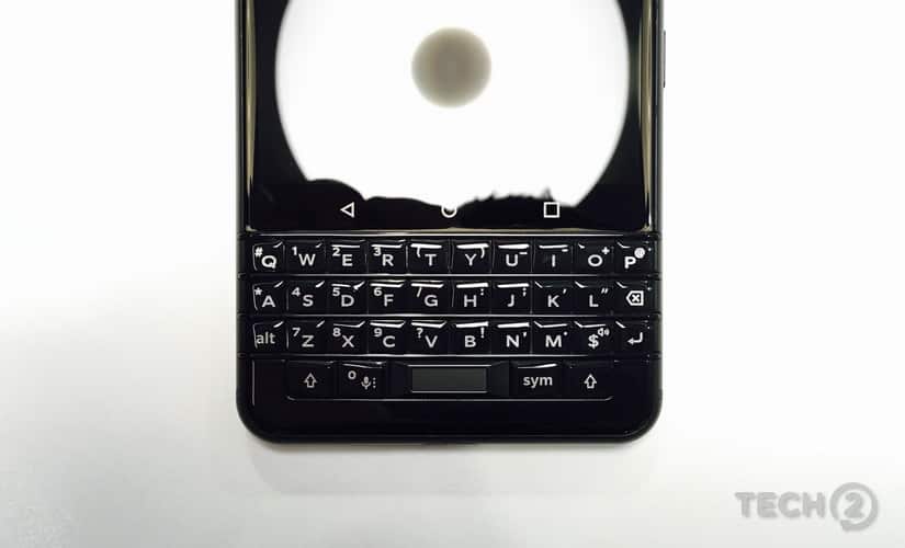 The physical keyboard is shorter, but comes with more travel than the Priv