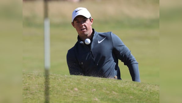 British Open 2017: Rory McIlroy overcomes disastrous start to remain in contention after Day 1
