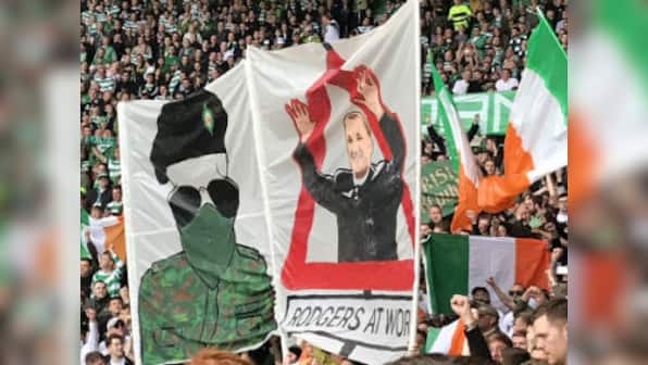Champions League play-offs: Celtic fined by UEFA over 'illicit banner, blocking of stairways' against Linfield