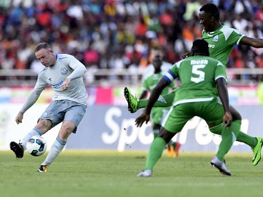 Everton's Wayne Rooney in action. Twitter/@WayneRooney