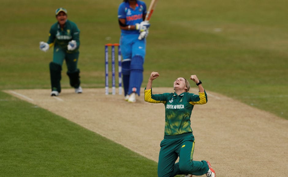 South Africa captain Dane van Niekerk broke the back of India's chase sending Mithali Raj and Harmanpreet Kaur back to the hut in the same over. Reuters