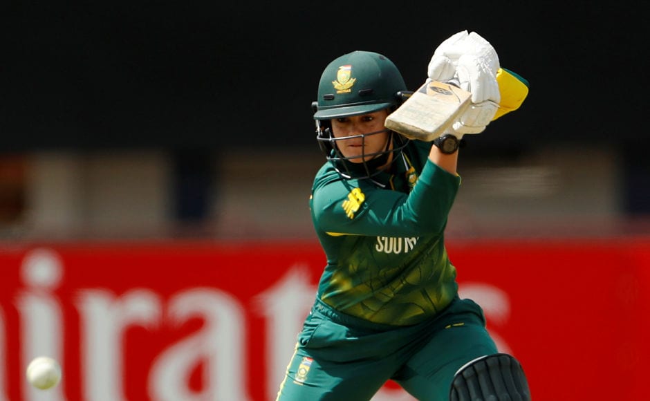 After Lizelle Lee fell, South Africa captain Dane van Niekerk took charge and scored 57 runs. Reuters