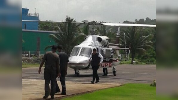 Devendra Fadnavis in Alibaug has another helicopter scare, this is the third in two months