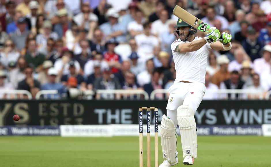 Captain Faf du Plessis continued rto take the attack to England as South Africa edged towards a very healthy lead. AP