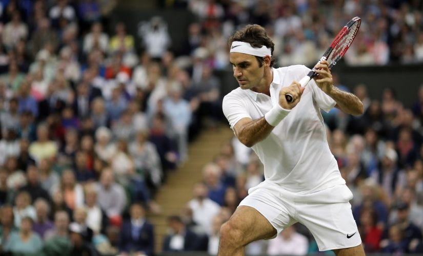 Roger Federer of Switzerland returns to Marcus Willis of Britain during their men's singles match on day three of the Wimbledon Tennis Championships in London, Wednesday, June 29, 2016. (AP Photo/Tim Ireland)