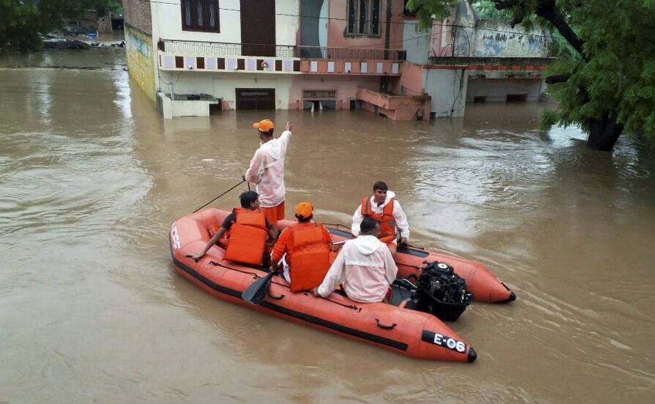 The army, Indian Air Force, National Disaster Response Force, police and fire brigade are engaged in rescuing people from flooded areas. PTI