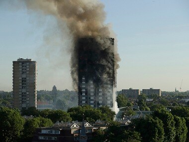 File image of Grenfell Tower after it caught fire in London. AP