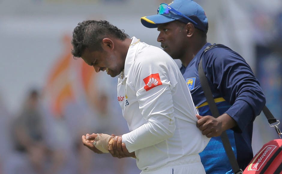 What added to Sri Lanka's woes was Asela Gunaratne's injury. He has been ruled out of the remainder of the 1st Test. AP