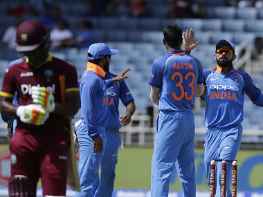 India vs West Indies: Virat Kohli says he's delighted by Hardik Pandya and Kedar Jadhav's explosive batting India vs West Indies: Virat Kohli says he's delighted by Hardik Pandya and Kedar Jadhav's explosive batting