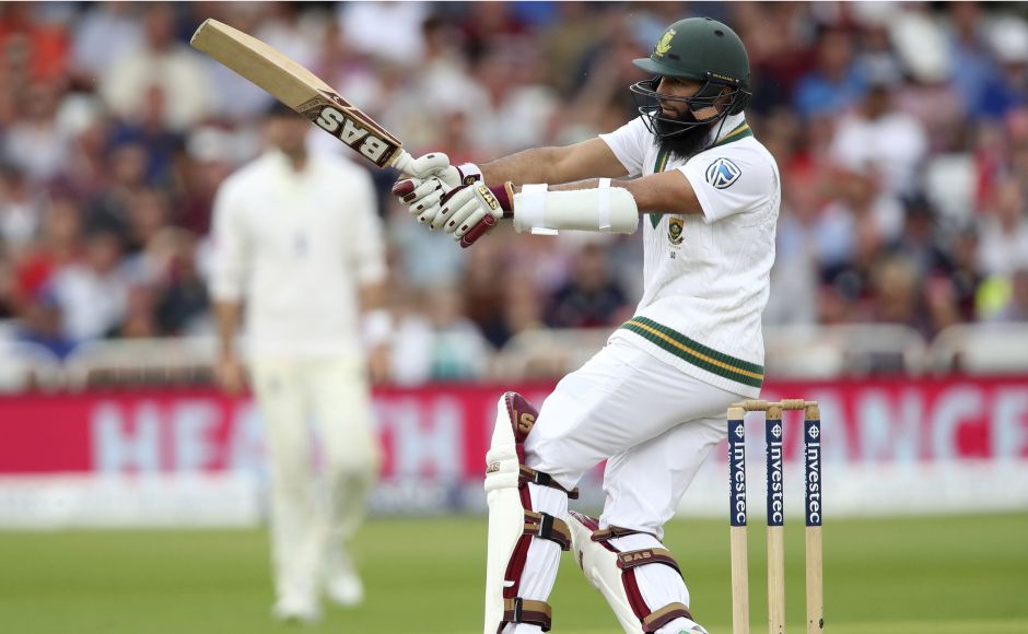 Hashim Amla once again proved to be the thorn in England's flesh as he brought up his half century. AP