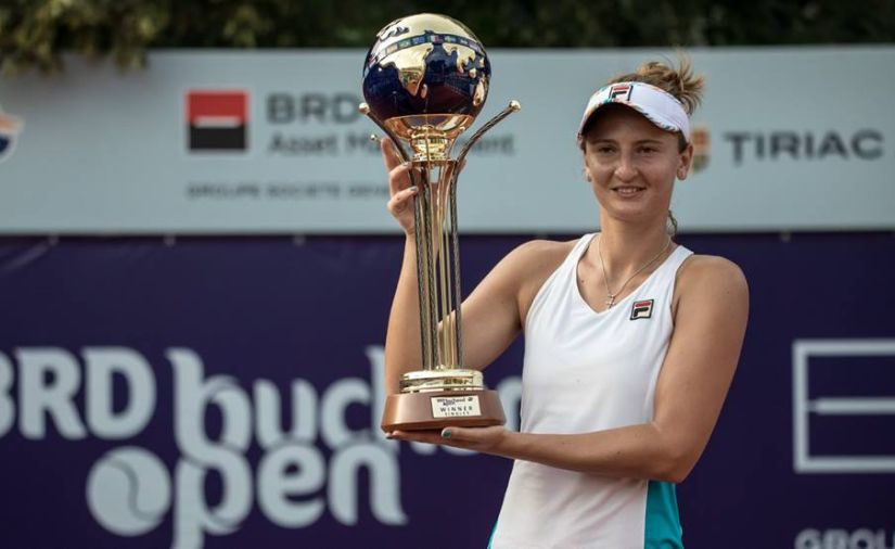 Irina Begu won both the singles and doubles titles at her hometown tournament at Bucharest. Image courtesy: Twitter/@WTAtennis