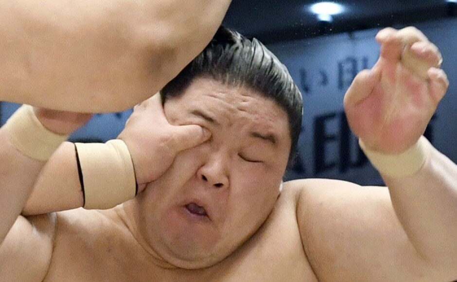 This is one of the six annual sumo tournaments which takes place every two months in Japan.Fukuoka, Osaka, and Nagoya host one tournament every year while Tokyo hosts three. AP This is one of the six annual sumo tournaments which takes place every two months in Japan.Fukuoka, Osaka, and Nagoya host one tournament every year while Tokyo hosts three. AP